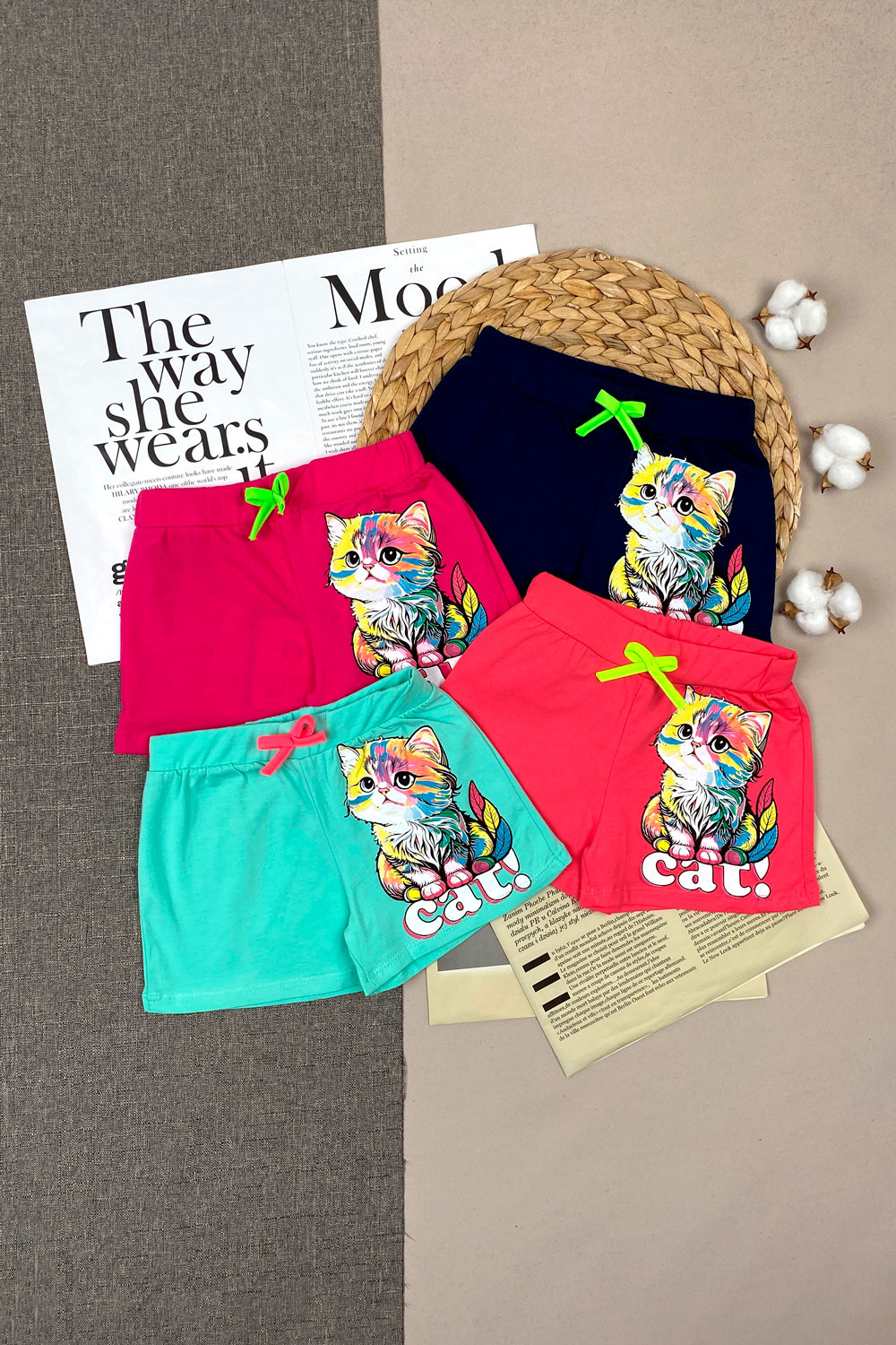 Шорты для девочек детская одежда оптом Томико