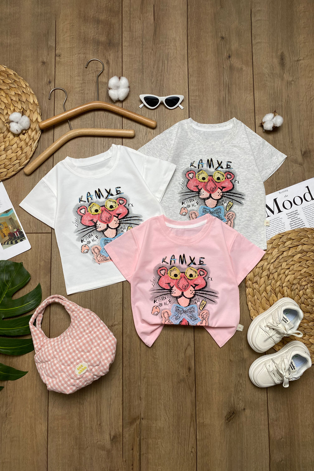 Футболка для девочек 2ОЧ детская одежда оптом Томико