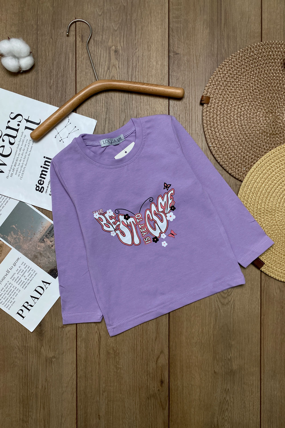 Лонгслив для девочек детская одежда оптом Томико