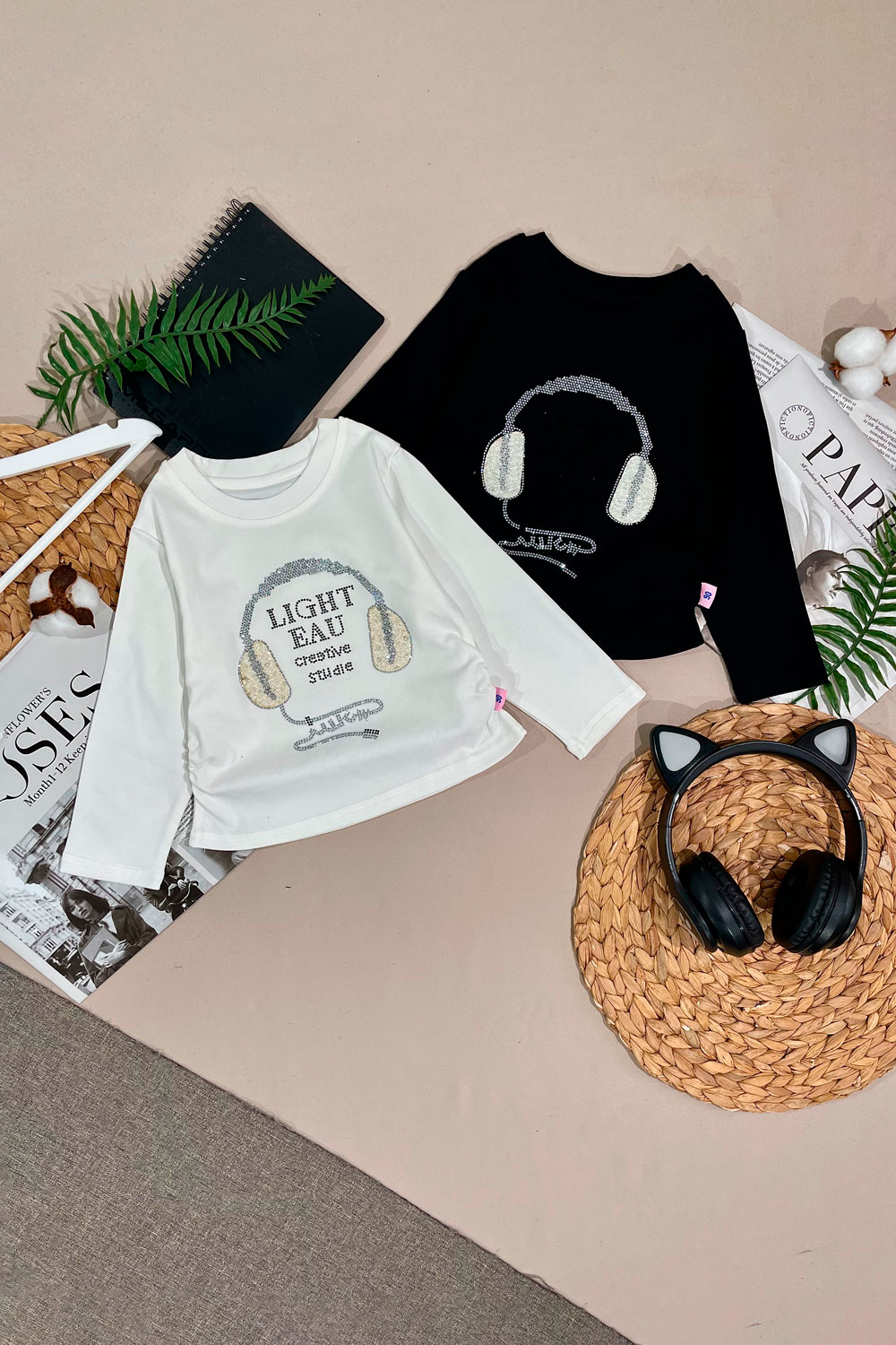 Лонгслив для девочек детская одежда оптом Томико