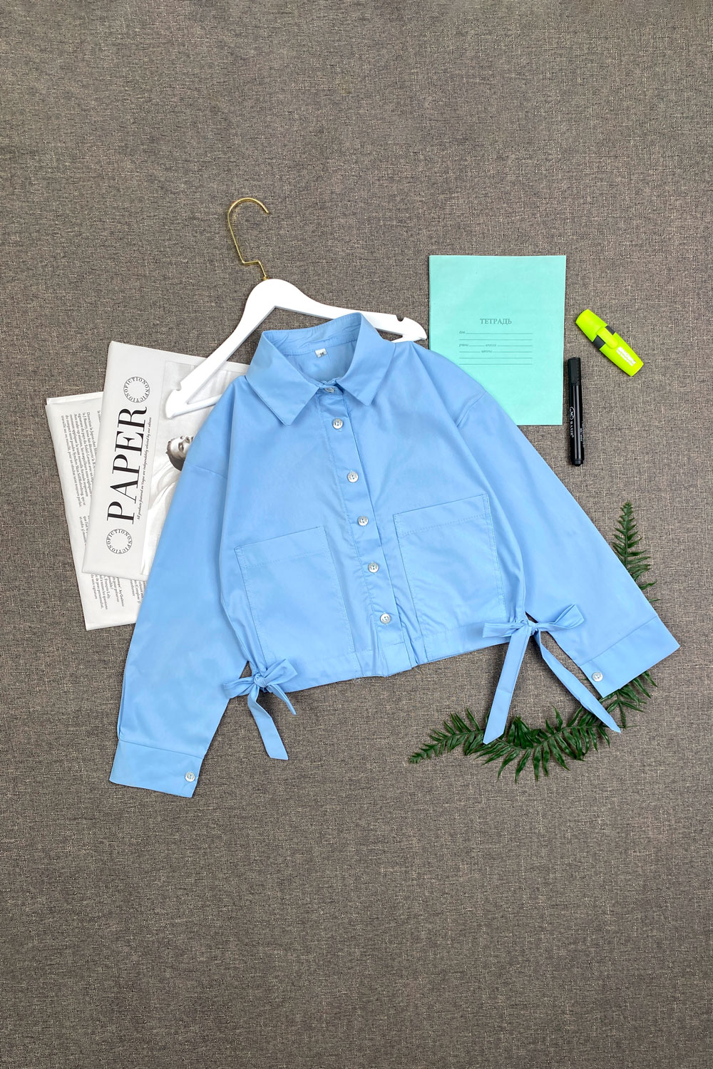 Рубашка для девочек д.р детская одежда оптом Томико