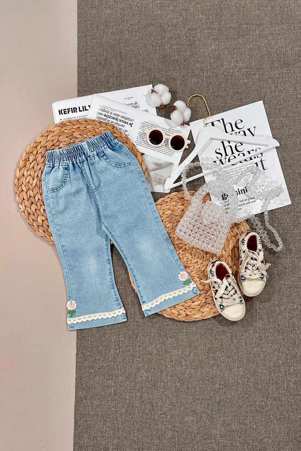 Джинсы для девочек детская одежда оптом Томико