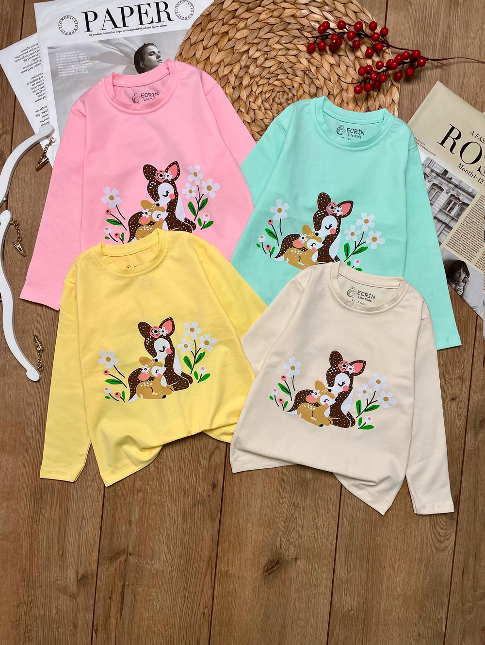 Лонгслив для девочек детская одежда оптом Томико