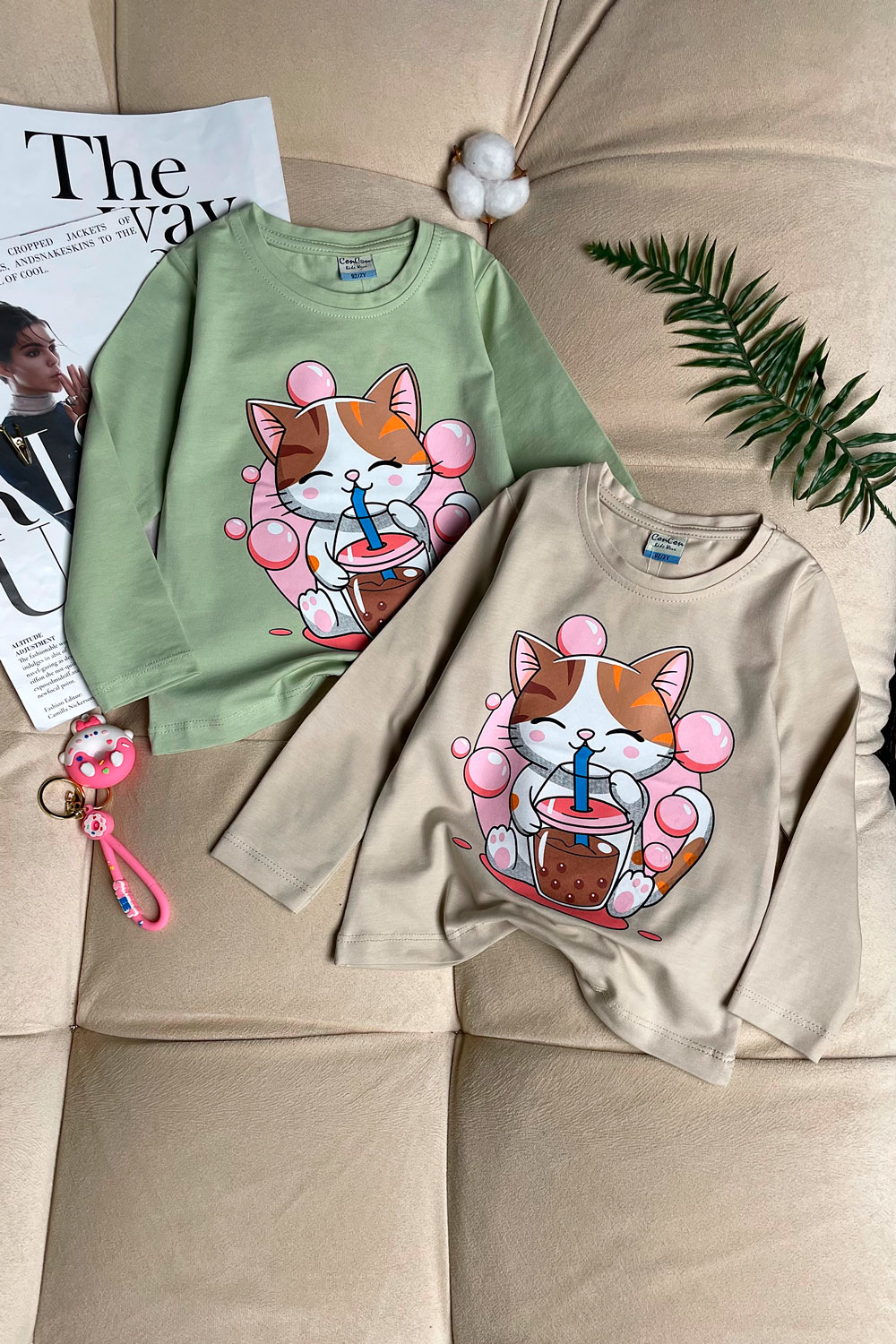 Лонгслив для девочек детская одежда оптом Томико