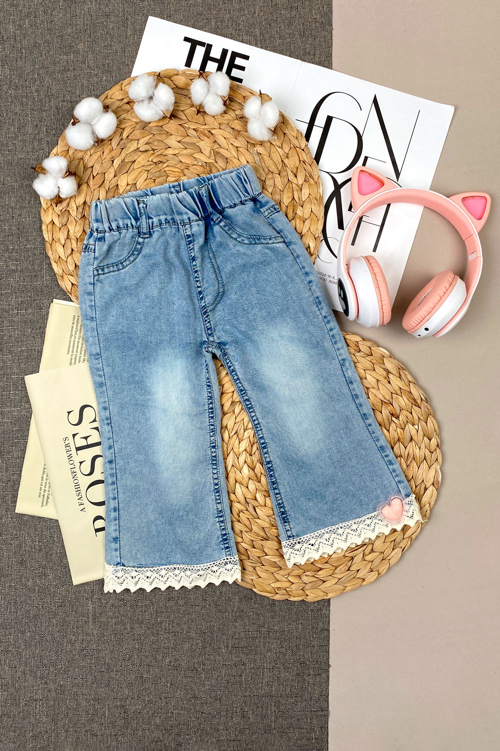 Джинсы для девочек детская одежда оптом Томико