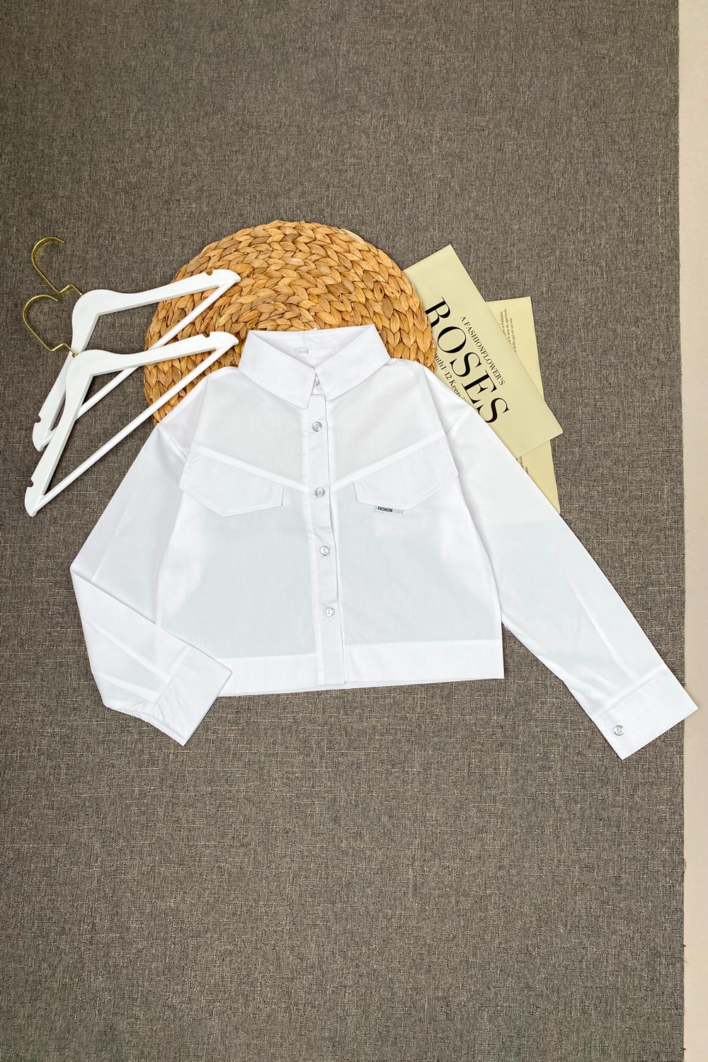 Рубашка для девочек д.р детская одежда оптом Томико