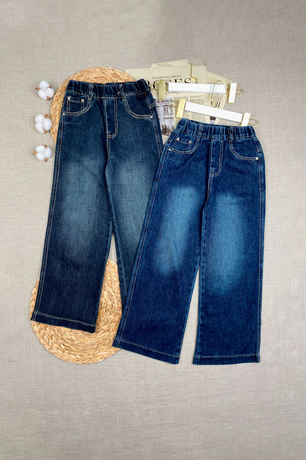 Джинсы для девочек  детская одежда оптом Томико