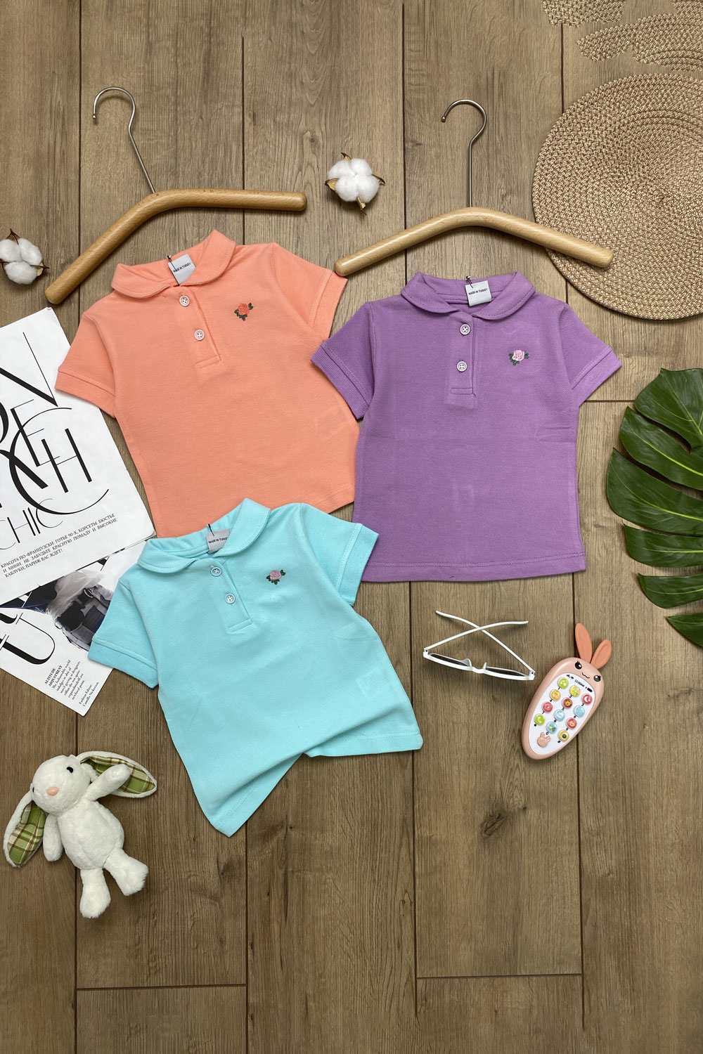 Поло для девочек детская одежда оптом Томико