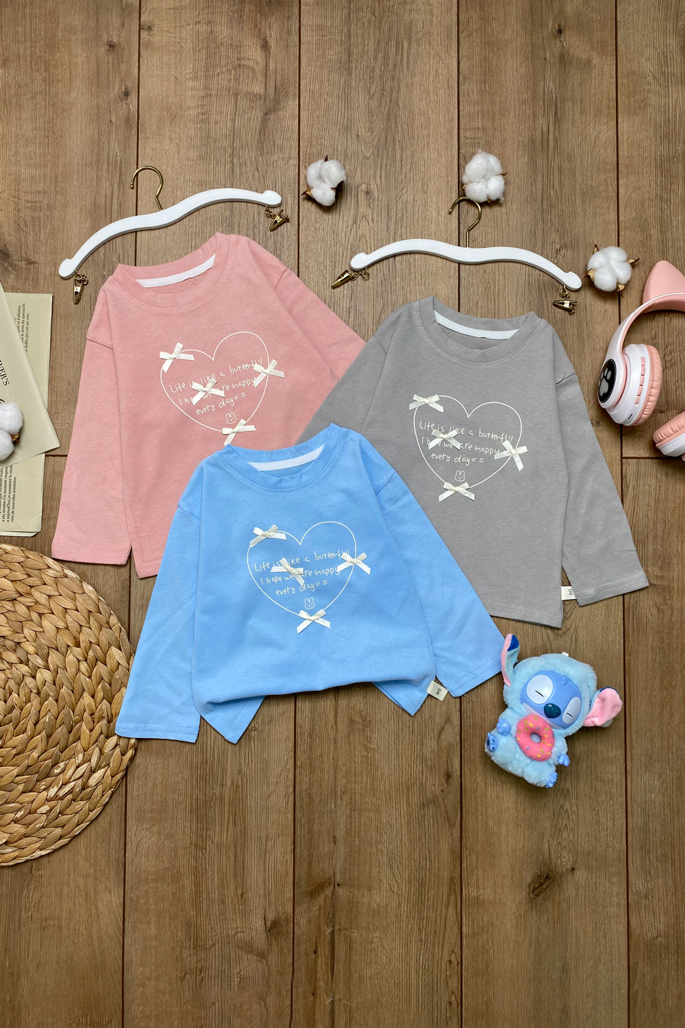 Лонгслив для девочек детская одежда оптом Томико