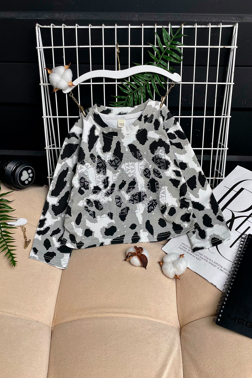 Лонгслив для девочек детская одежда оптом Томико