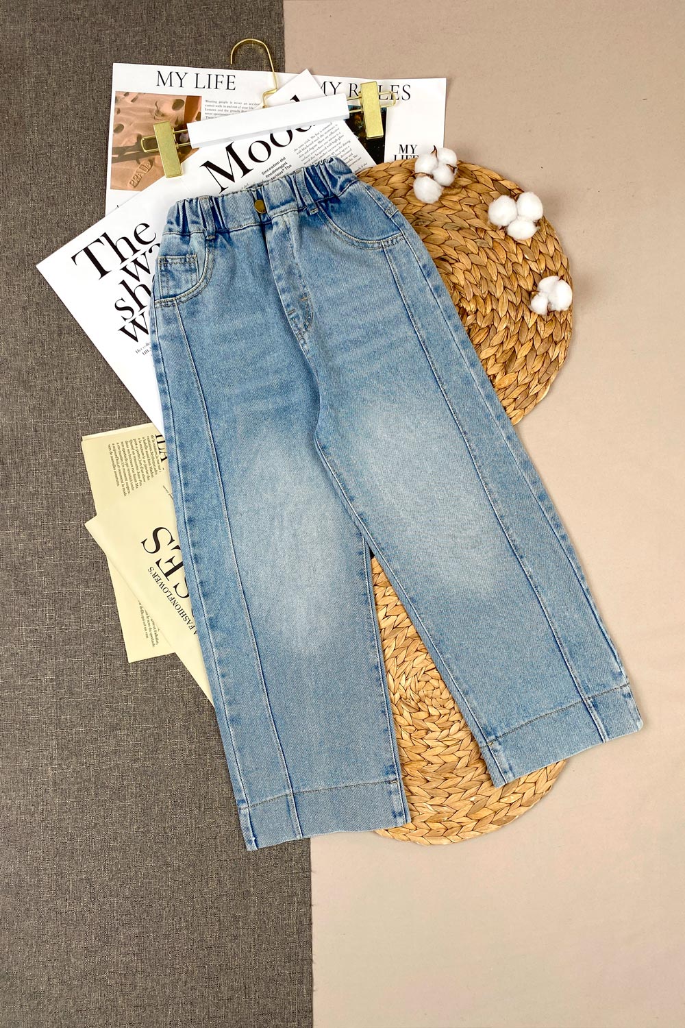 Джинсы для девочек детская одежда оптом Томико