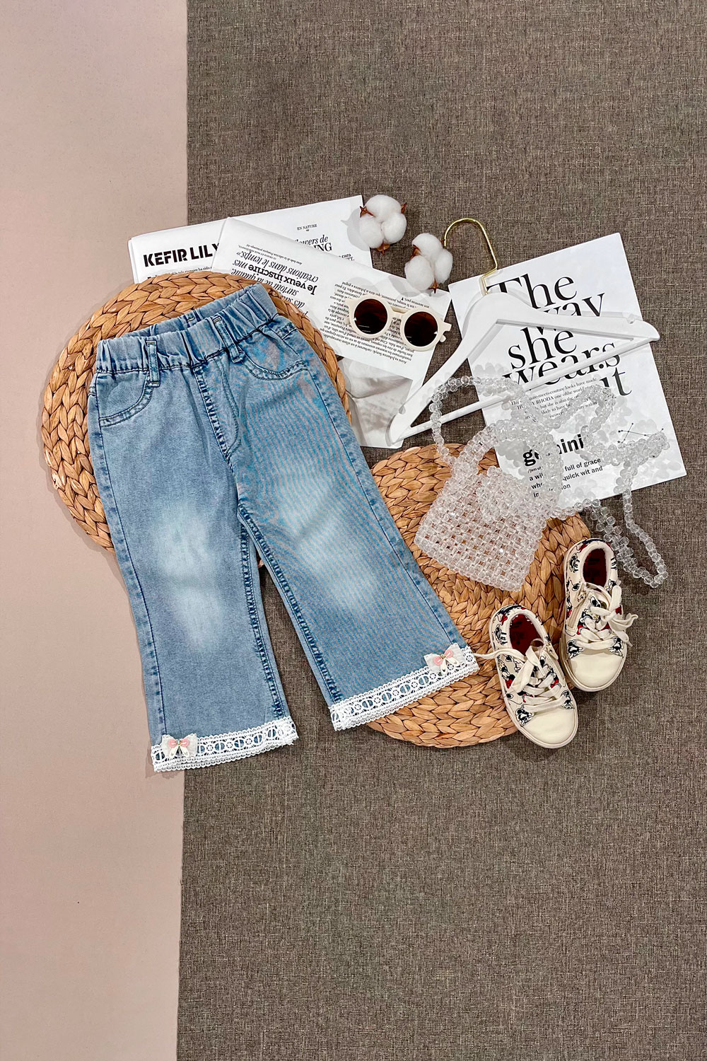 Джинсы для девочек детская одежда оптом Томико