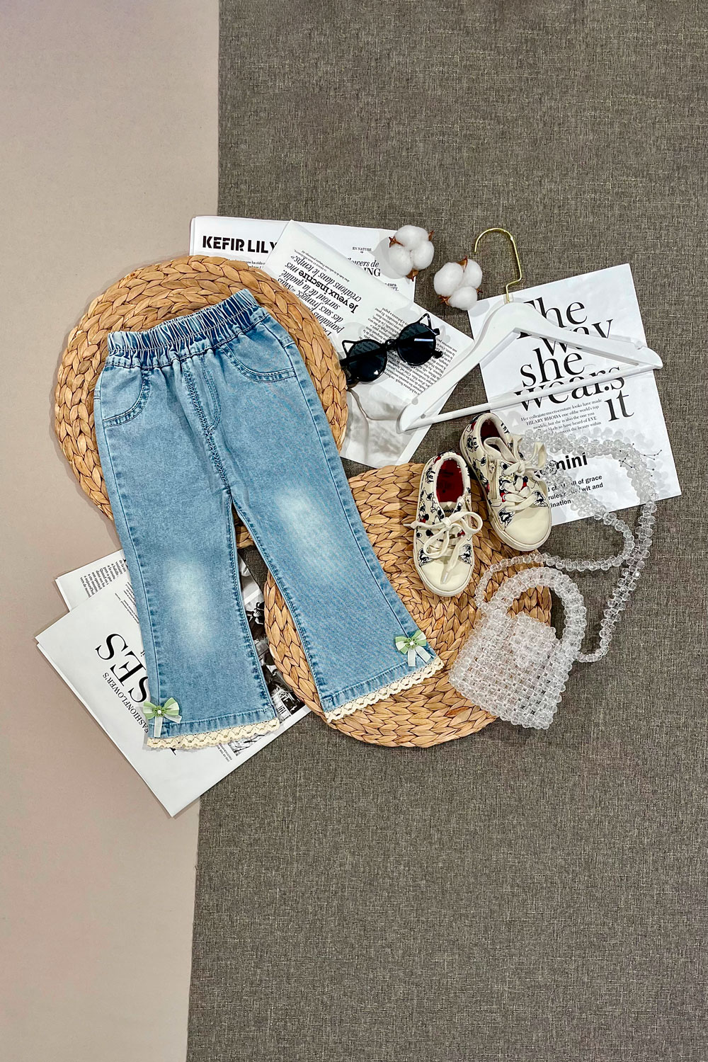 Джинсы для девочек детская одежда оптом Томико