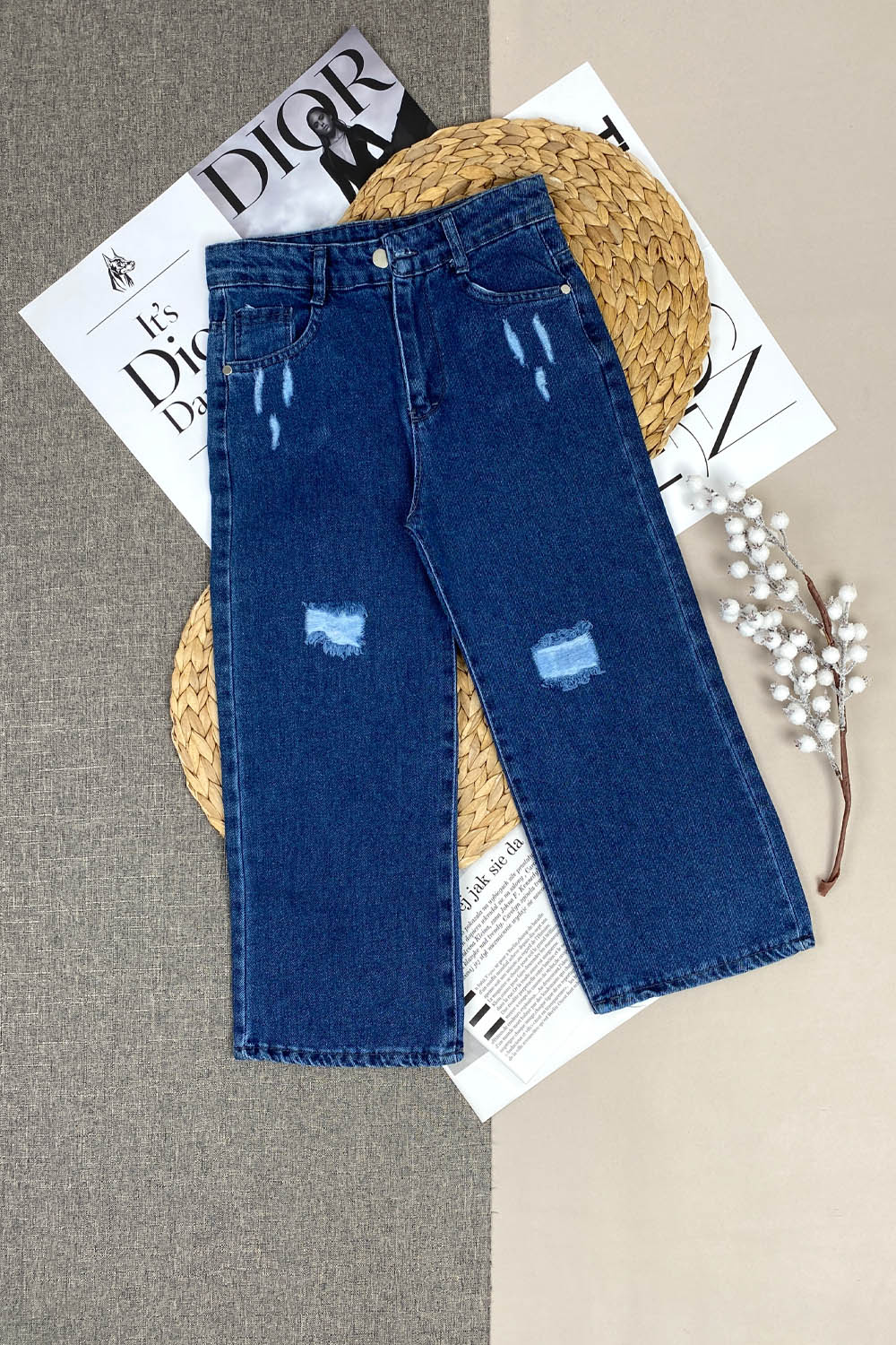 Джинсы для девочек детская одежда оптом Томико