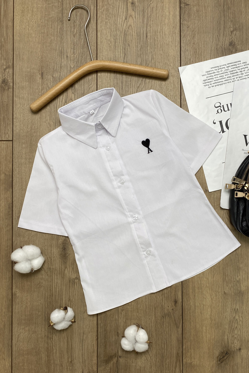 Рубашка для девочек к.р. детская одежда оптом Томико