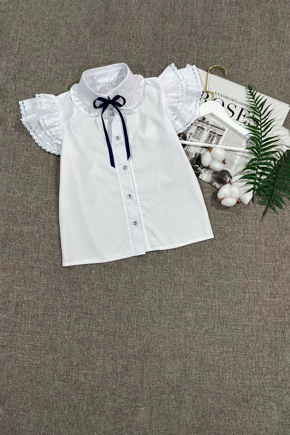 Рубашка для девочек к.р детская одежда оптом Томико