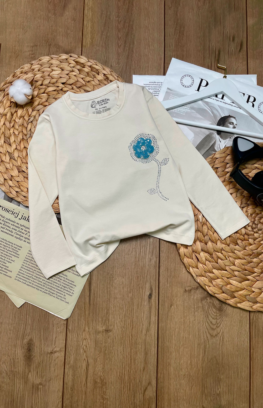 Лонгслив для девочек детская одежда оптом Томико