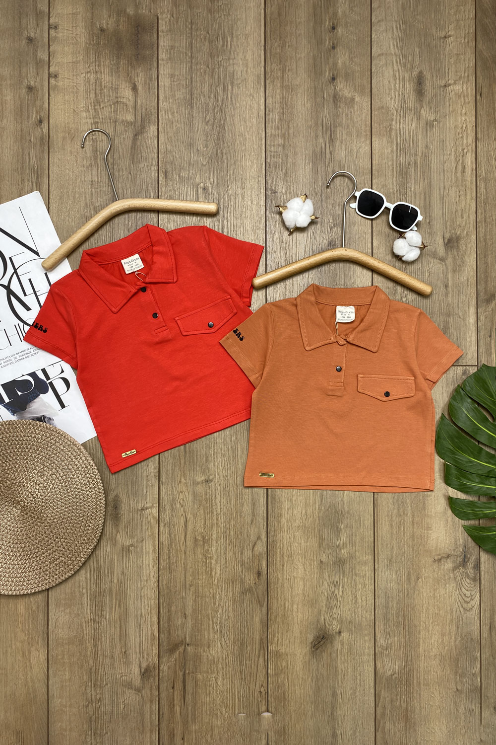 Поло для девочек детская одежда оптом Томико