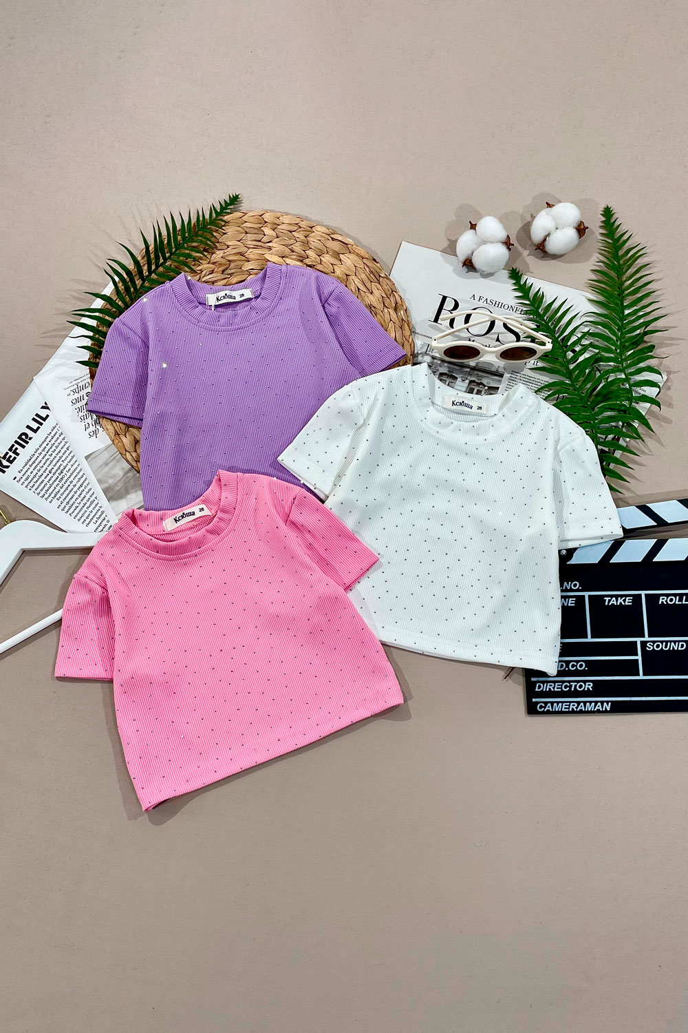 Футболка для девочек/укороченная детская одежда оптом Томико