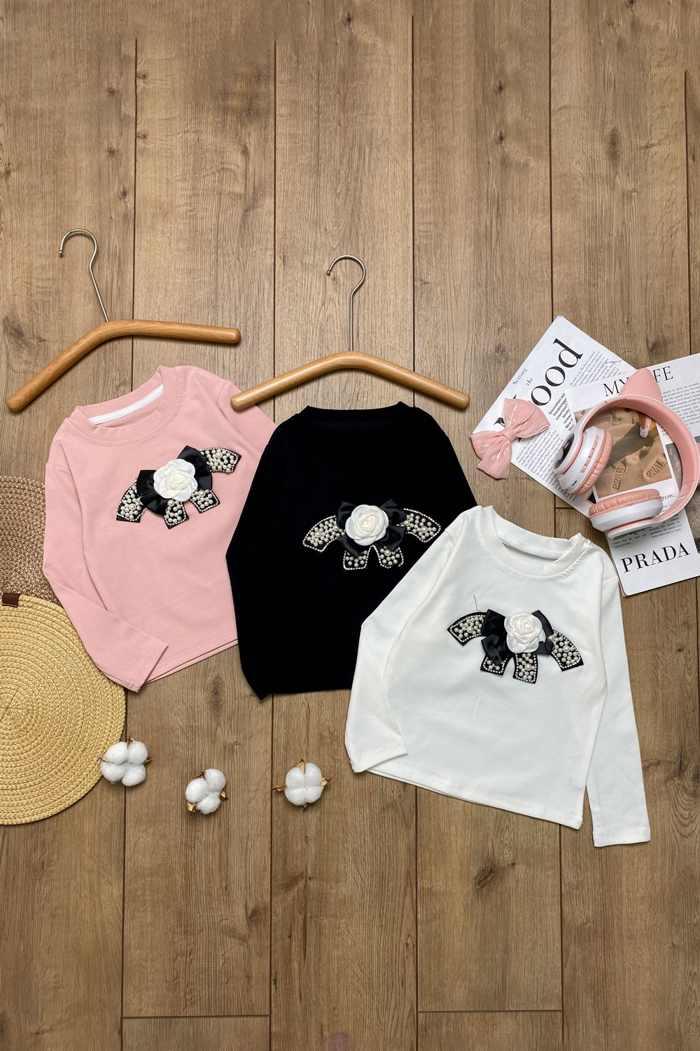 Лонгслив для девочек 1ОЧ детская одежда оптом Томико