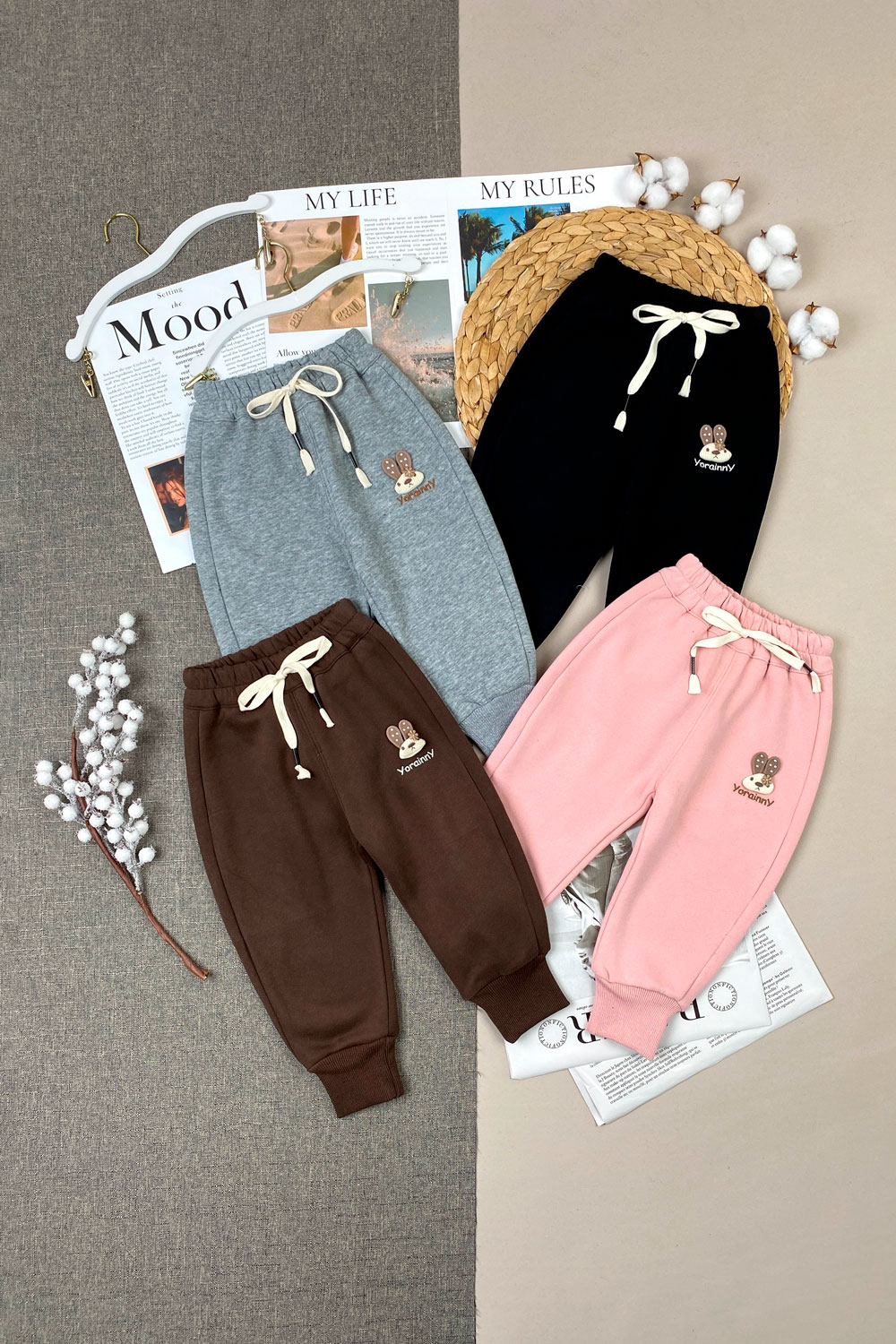 Брюки спортивные для девочек детская одежда оптом Томико