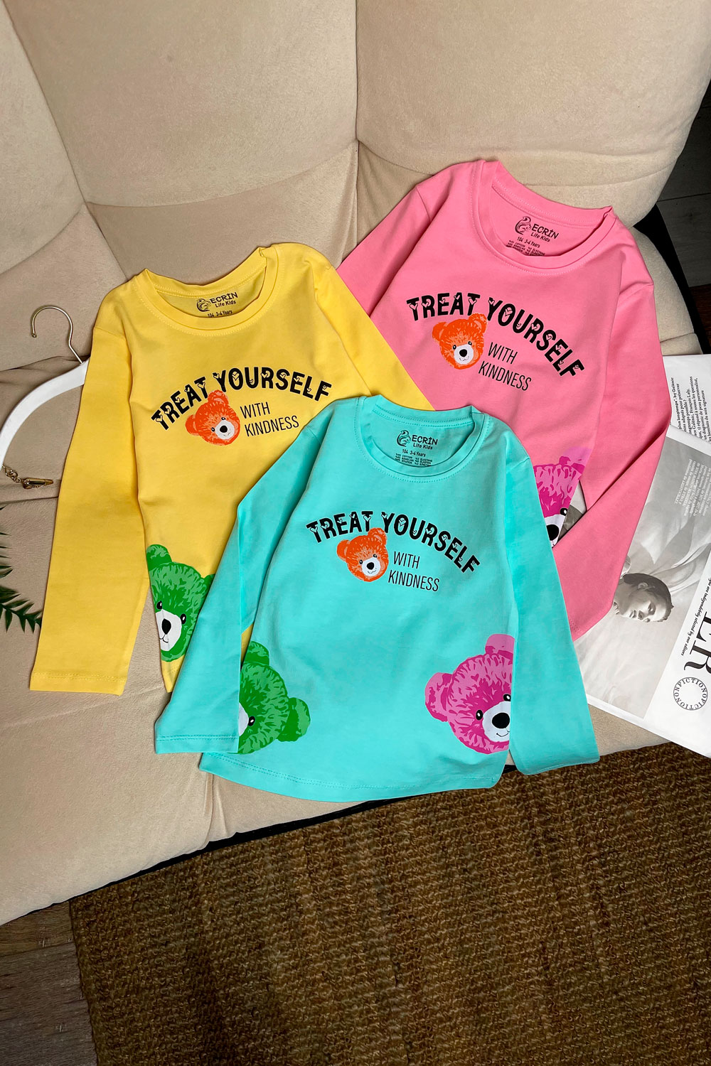 Лонгслив для девочек детская одежда оптом Томико