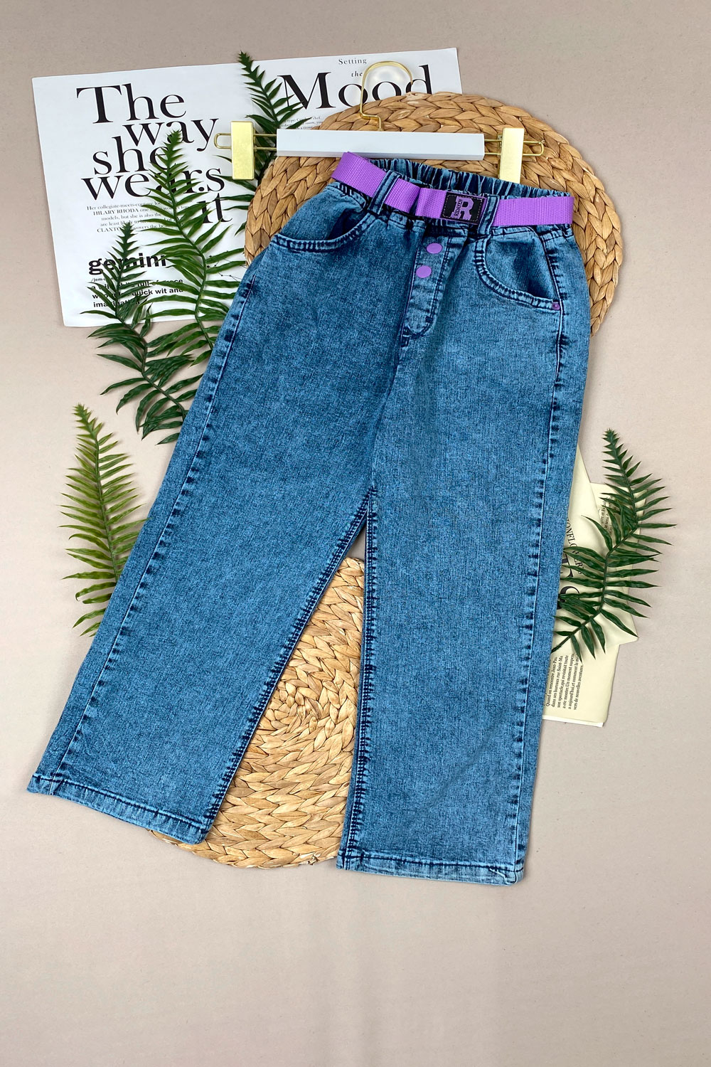 Джинсы для девочек детская одежда оптом Томико