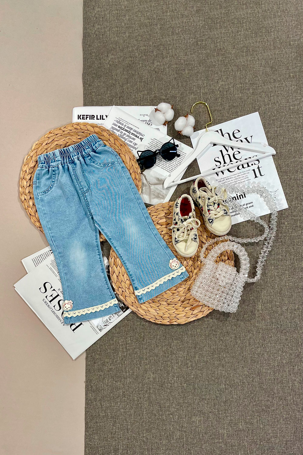 Джинсы для девочек детская одежда оптом Томико