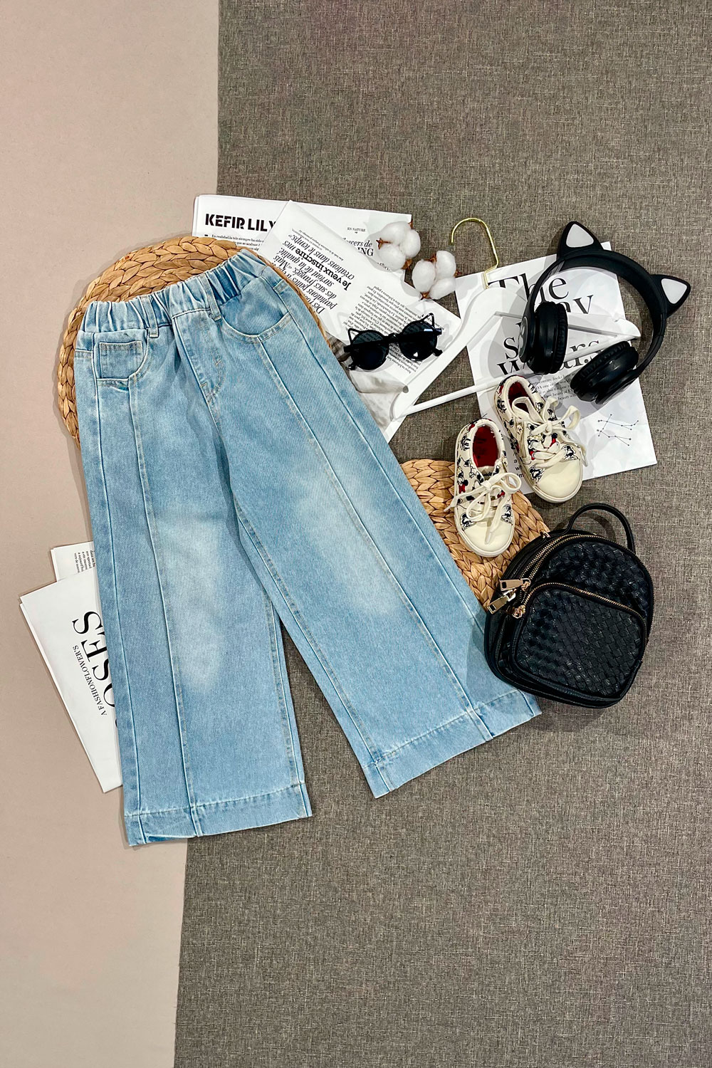 Джинсы для девочек детская одежда оптом Томико