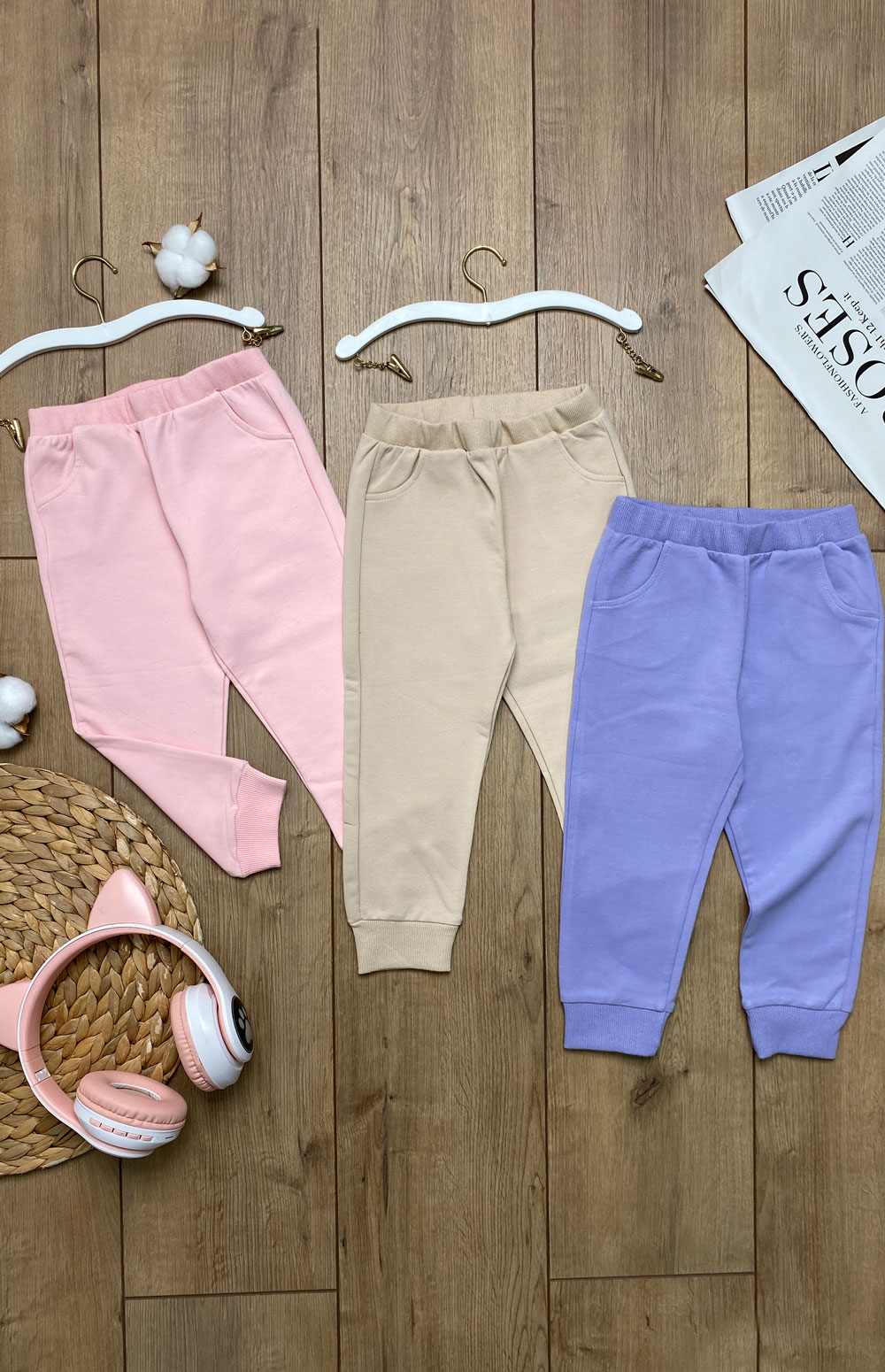 Брюки спортивные для девочек детская одежда оптом Томико