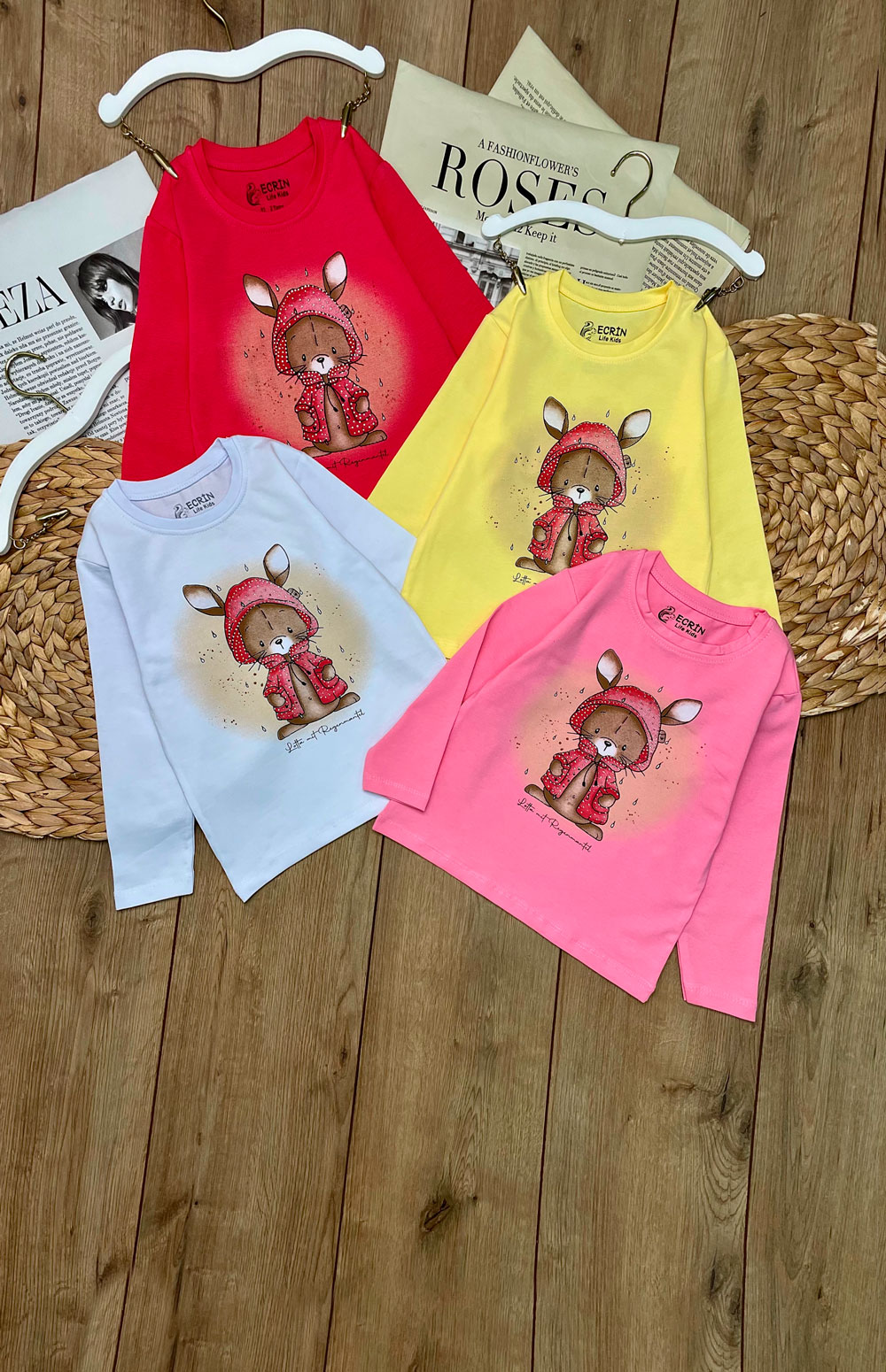 Лонгслив для девочек детская одежда оптом Томико