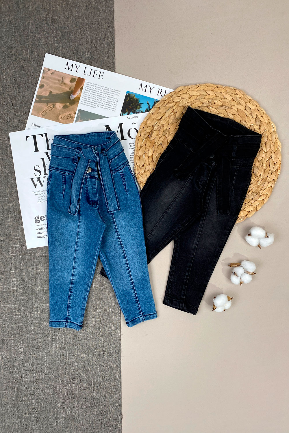 Джинсы для девочек детская одежда оптом Томико