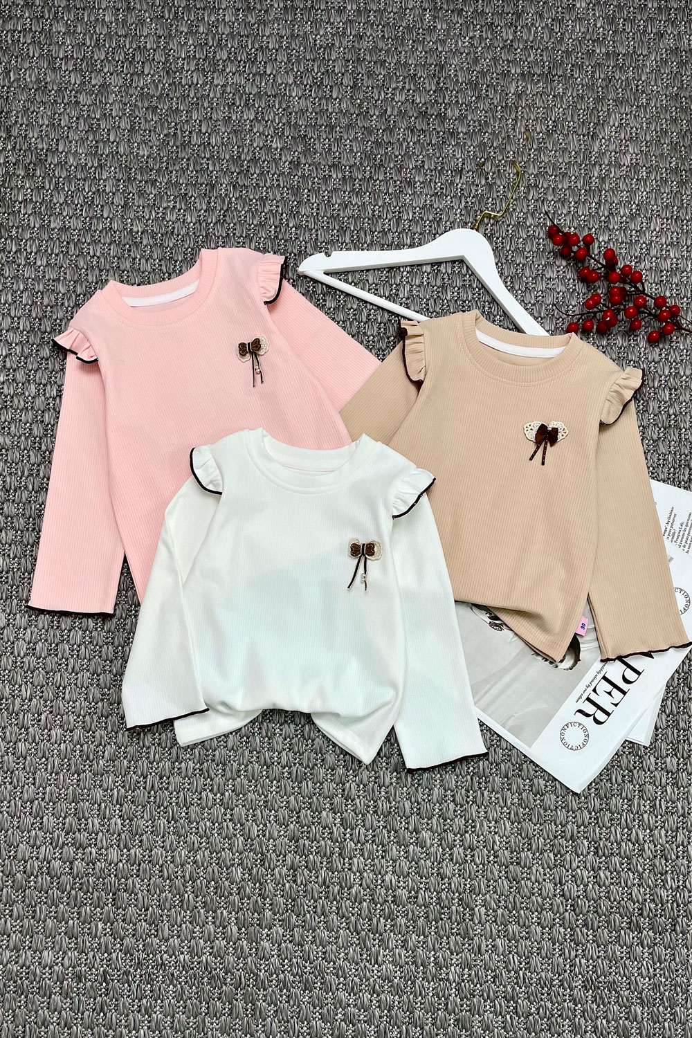 Лонгслив для девочек детская одежда оптом Томико