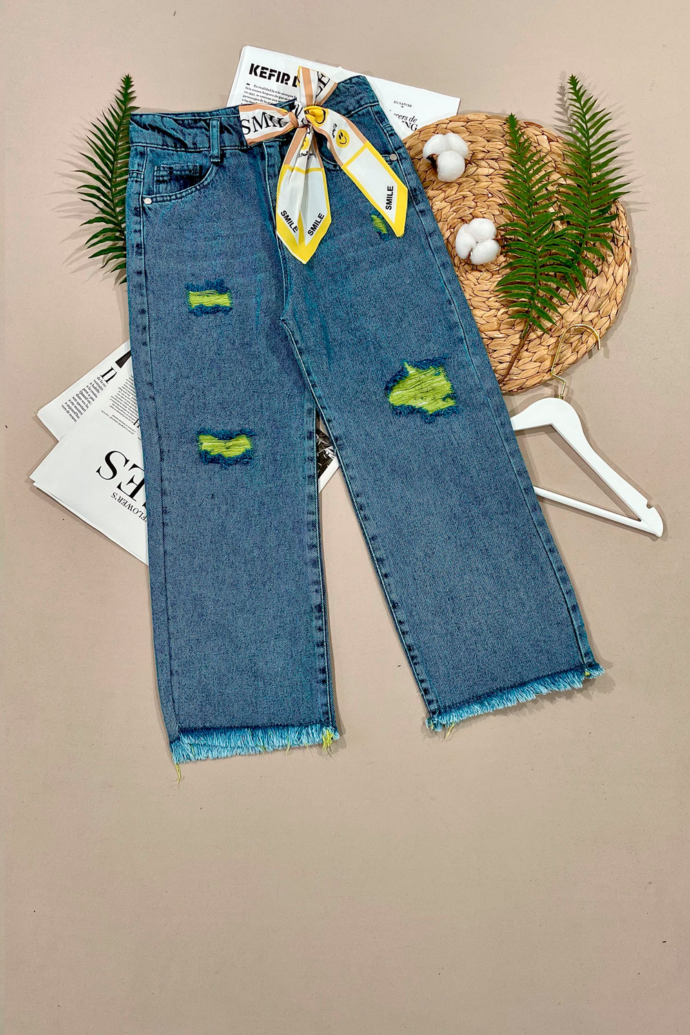 Джинсы для девочек детская одежда оптом Томико