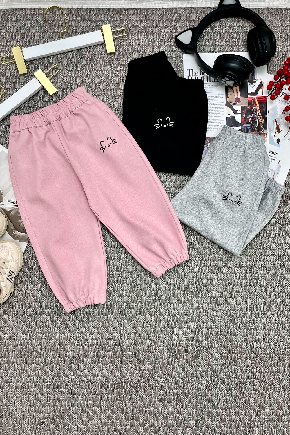 Брюки спортивные для девочек детская одежда оптом Томико