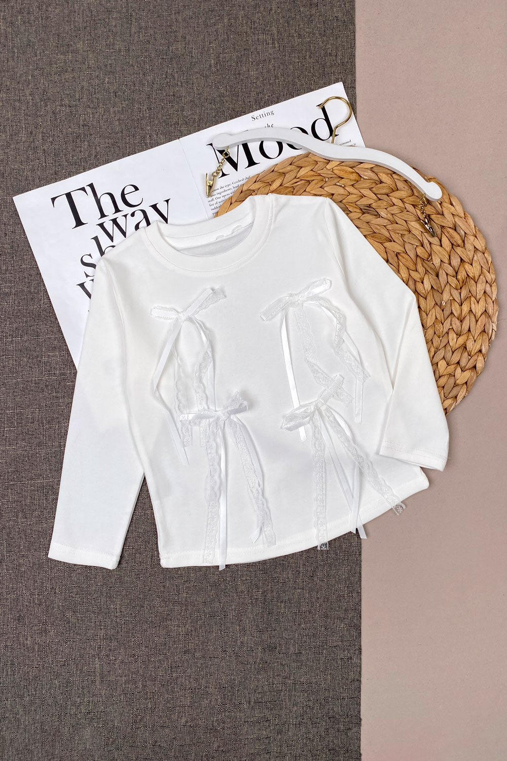 Лонгслив для девочек д.р детская одежда оптом Томико