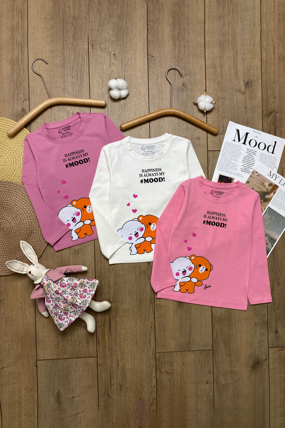 Лонгслив для девочек детская одежда оптом Томико