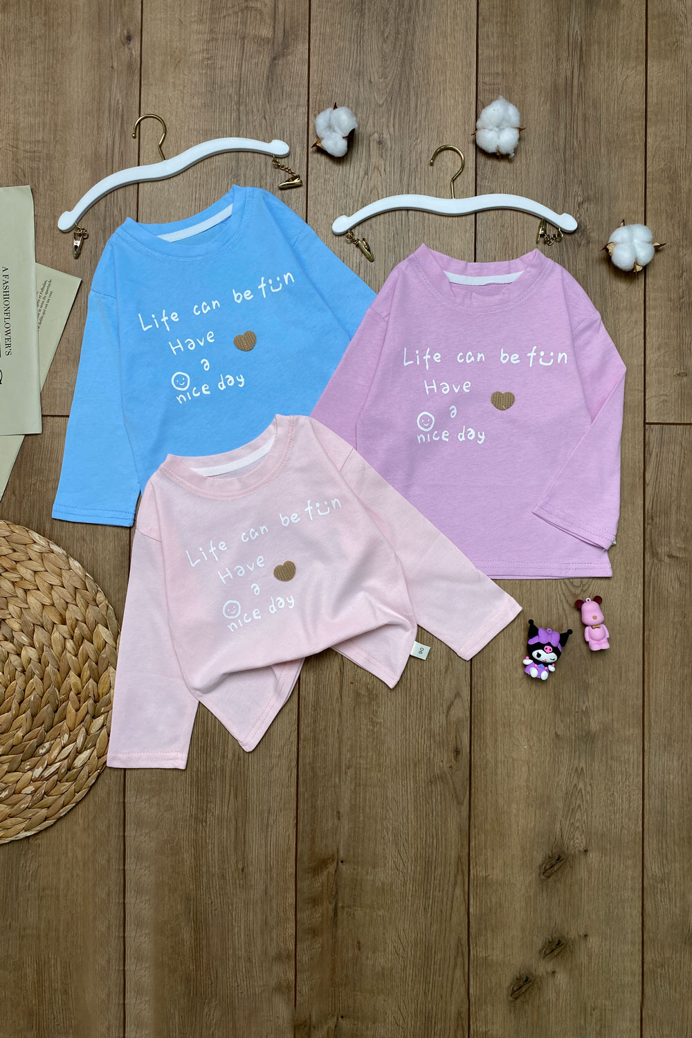 Лонгслив для девочек детская одежда оптом Томико