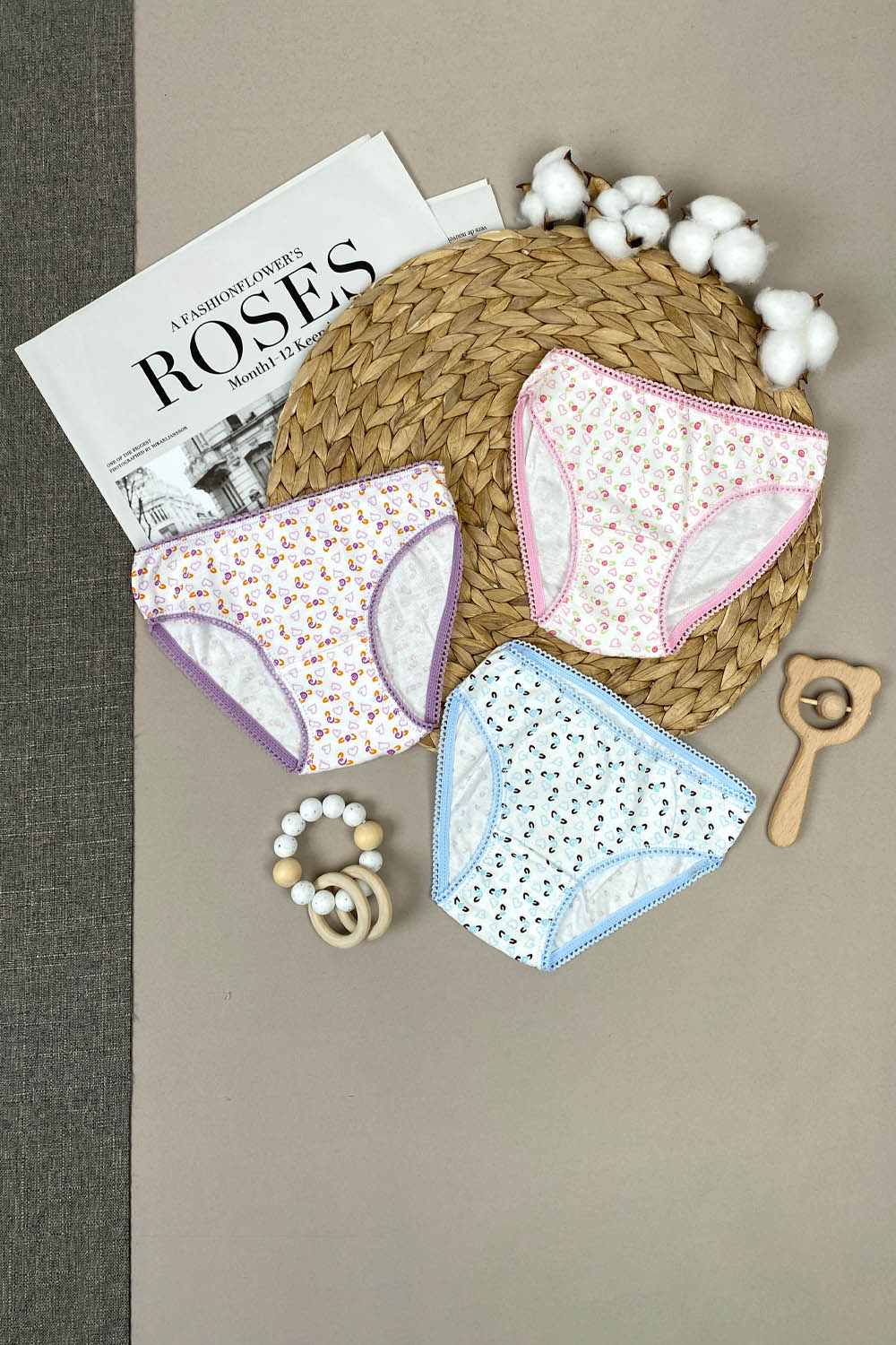 Трусы для девочек детская одежда оптом Томико