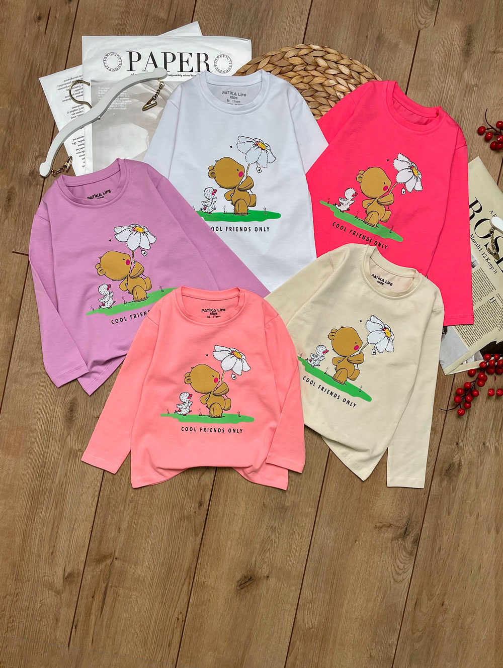 Лонгслив для девочек детская одежда оптом Томико