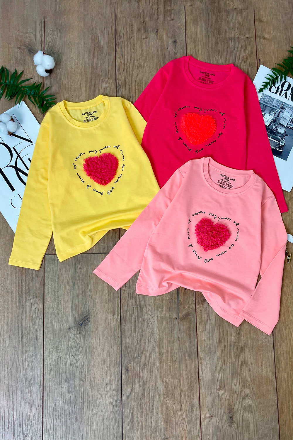 Лонгслив для девочек детская одежда оптом Томико