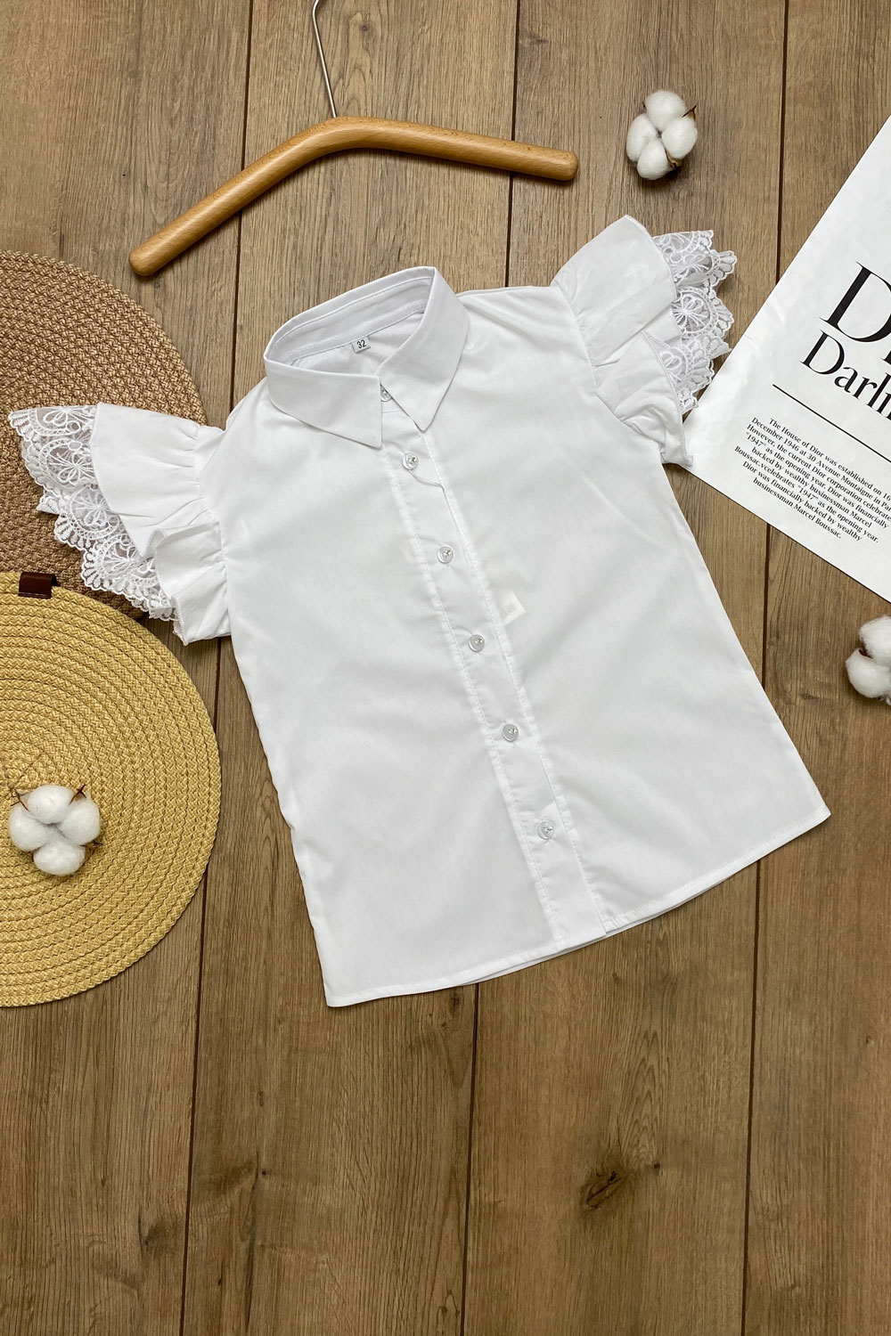 Рубашка для девочек к.р детская одежда оптом Томико