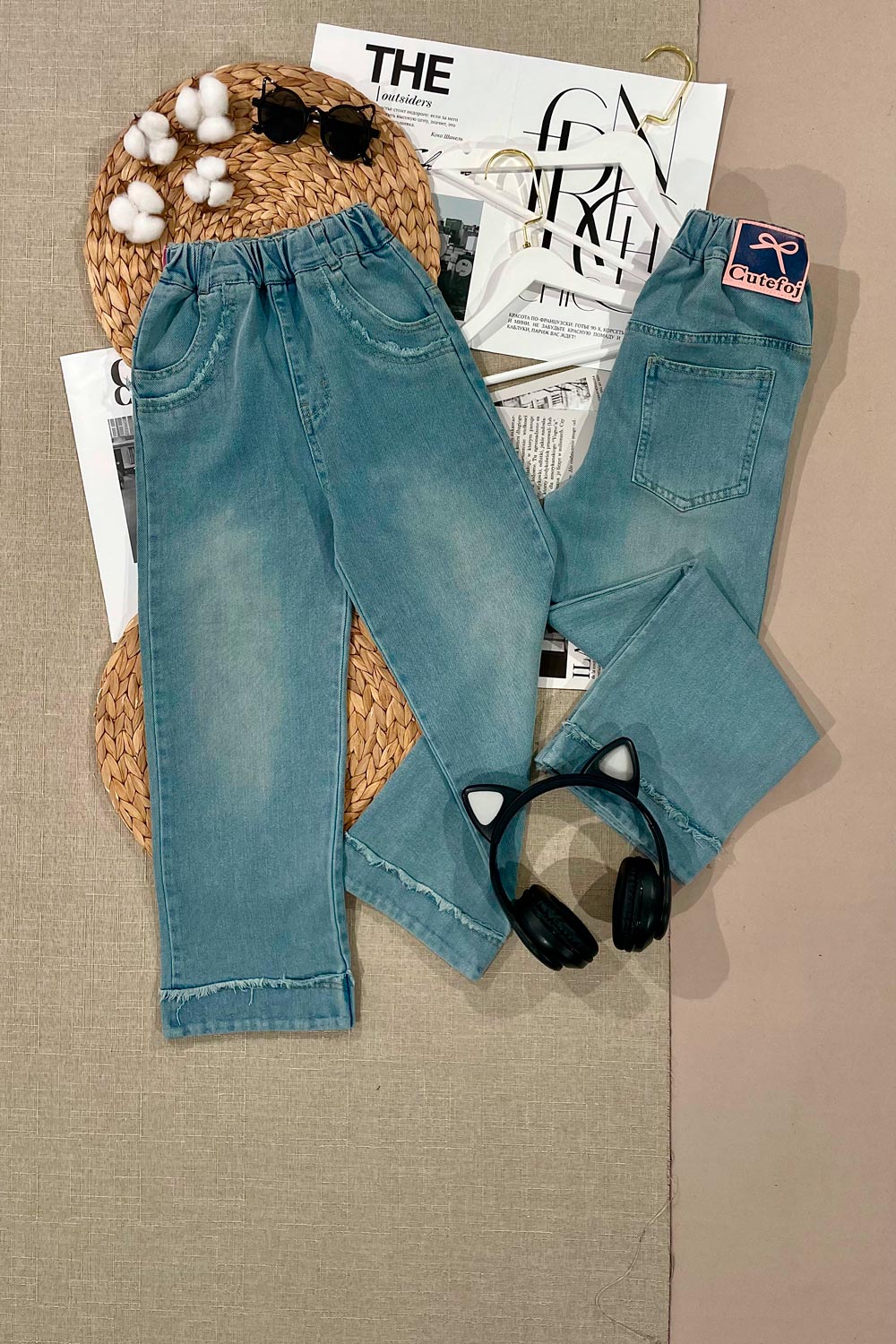 Джинсы для девочек детская одежда оптом Томико