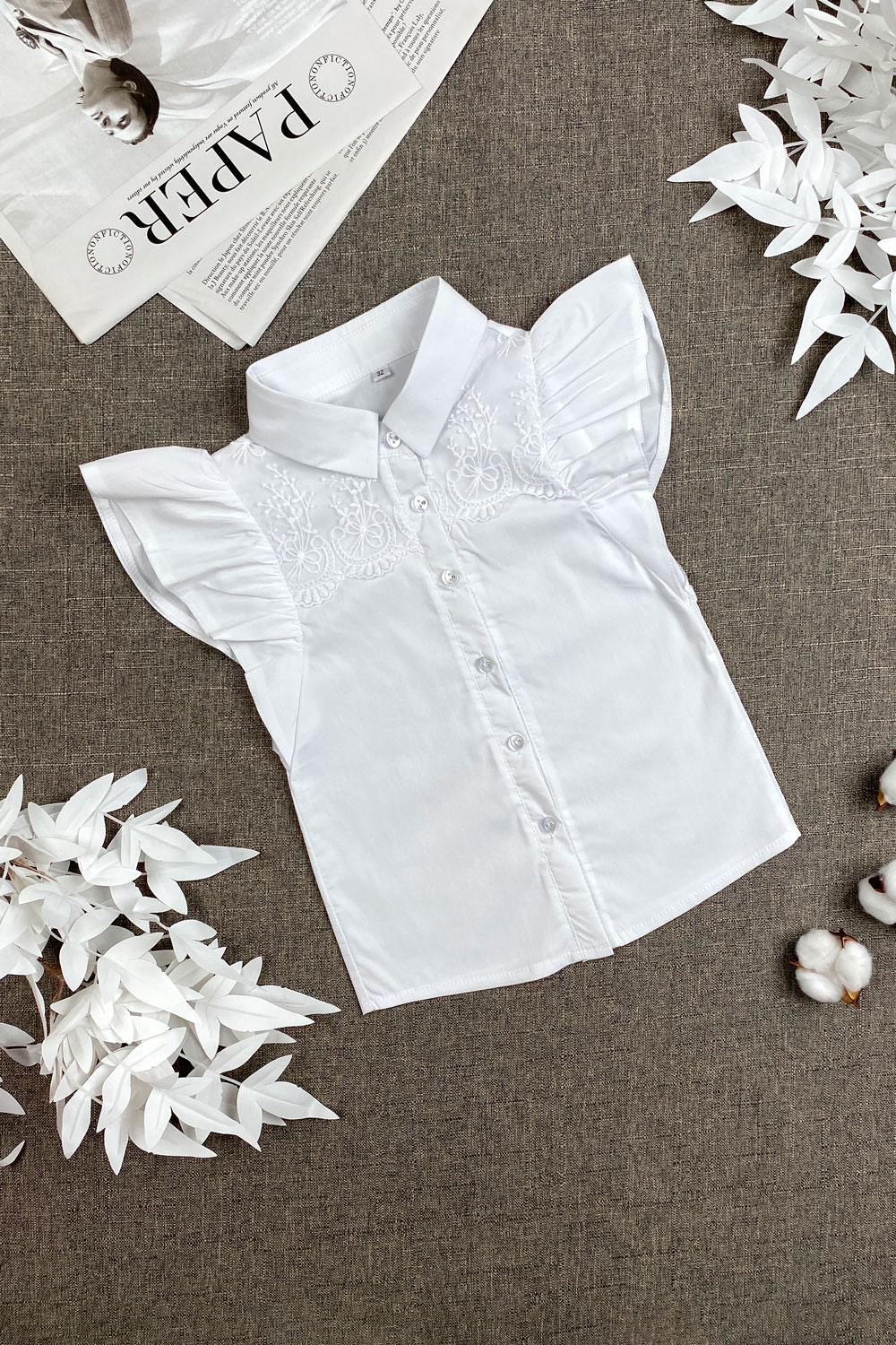 Рубашка для девочек к.р детская одежда оптом Томико