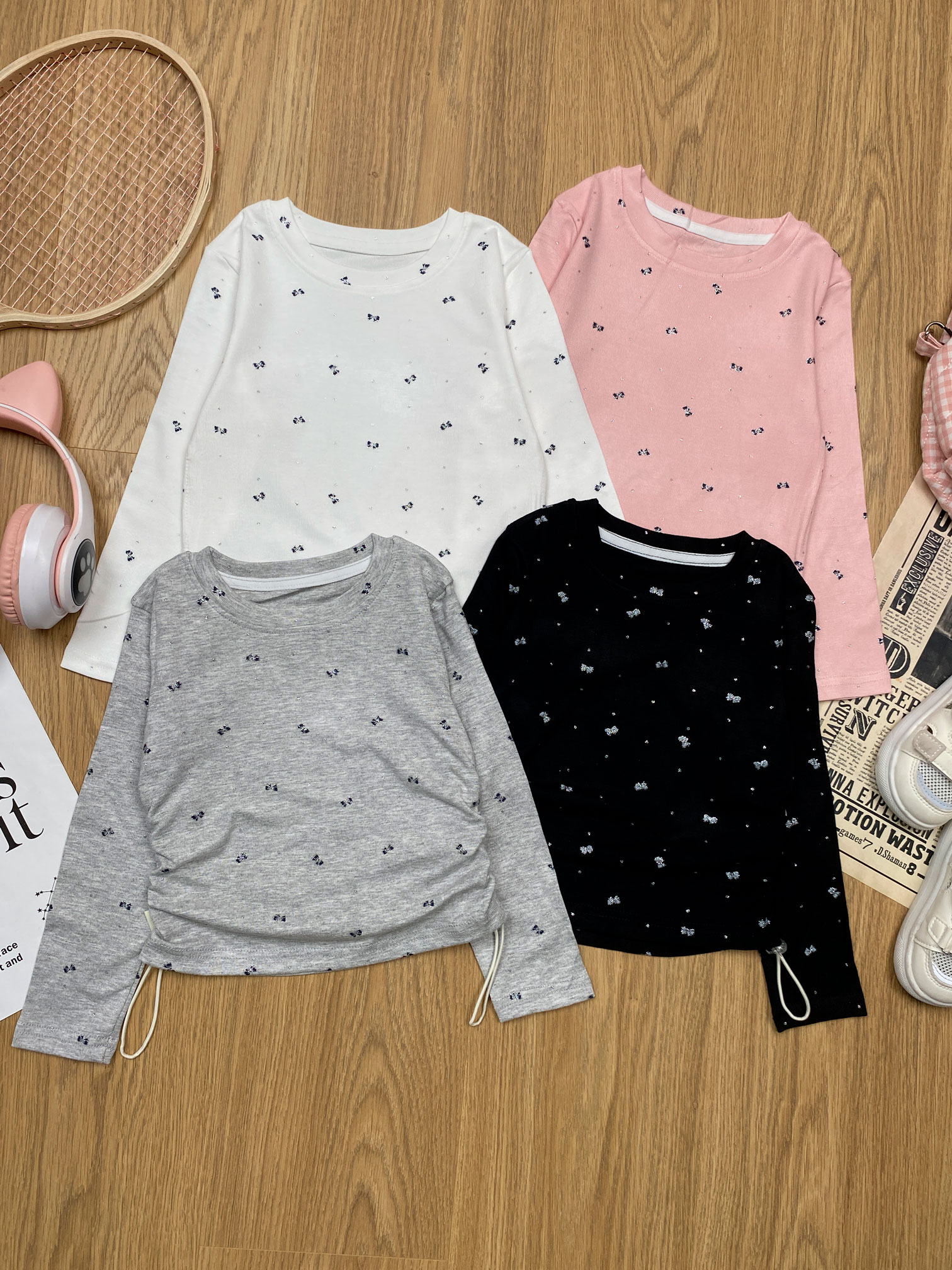 Лонгслив для девочек детская одежда оптом Томико