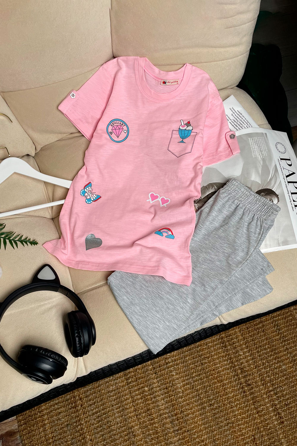 Пижама для девочек детская одежда оптом Томико