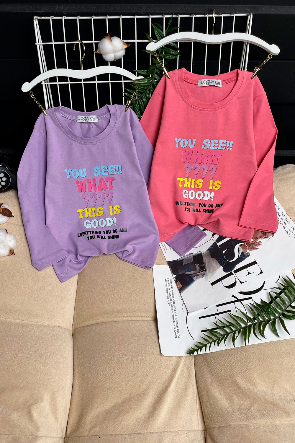 Лонгслив для девочек детская одежда оптом Томико