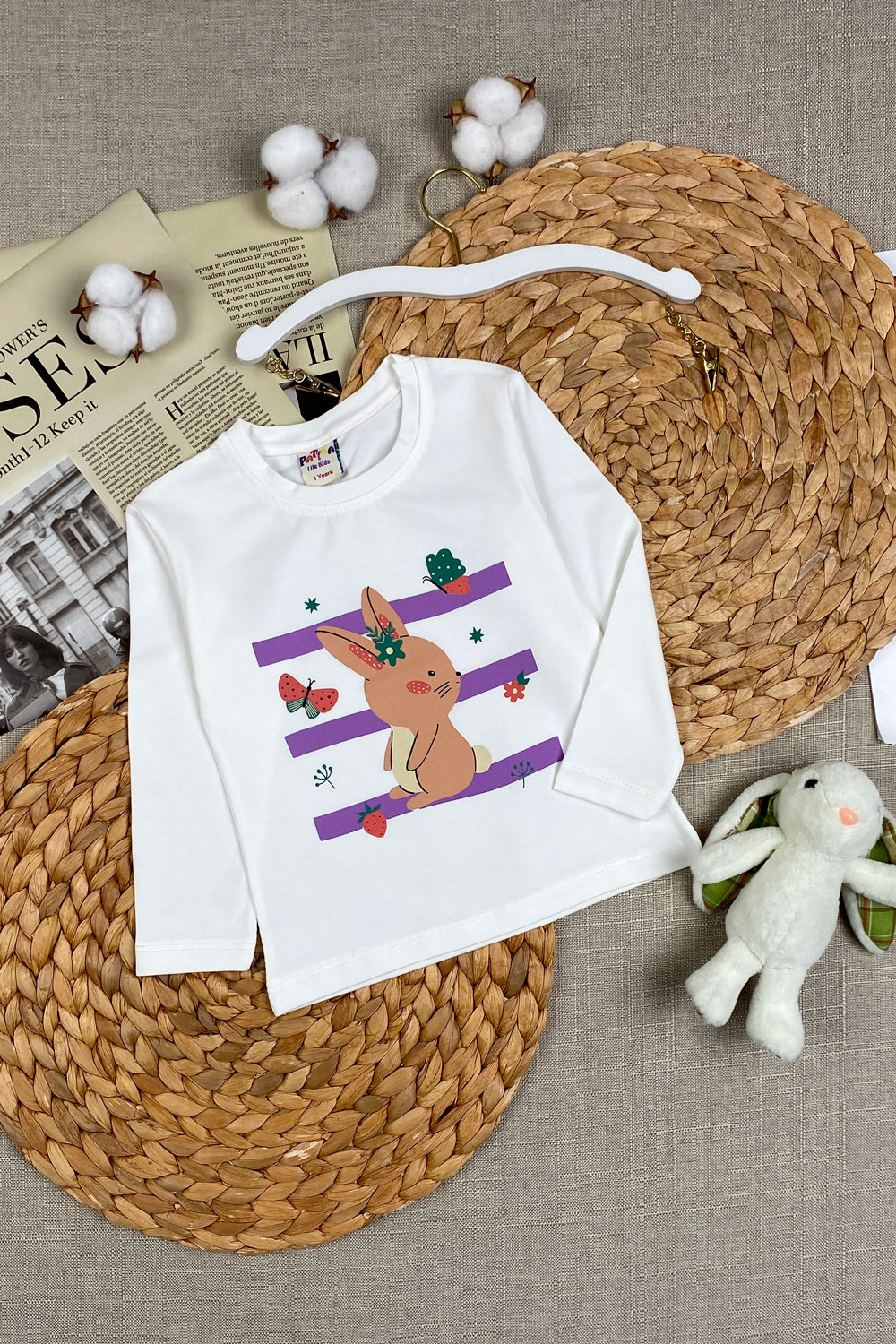 Лонгслив для девочек детская одежда оптом Томико