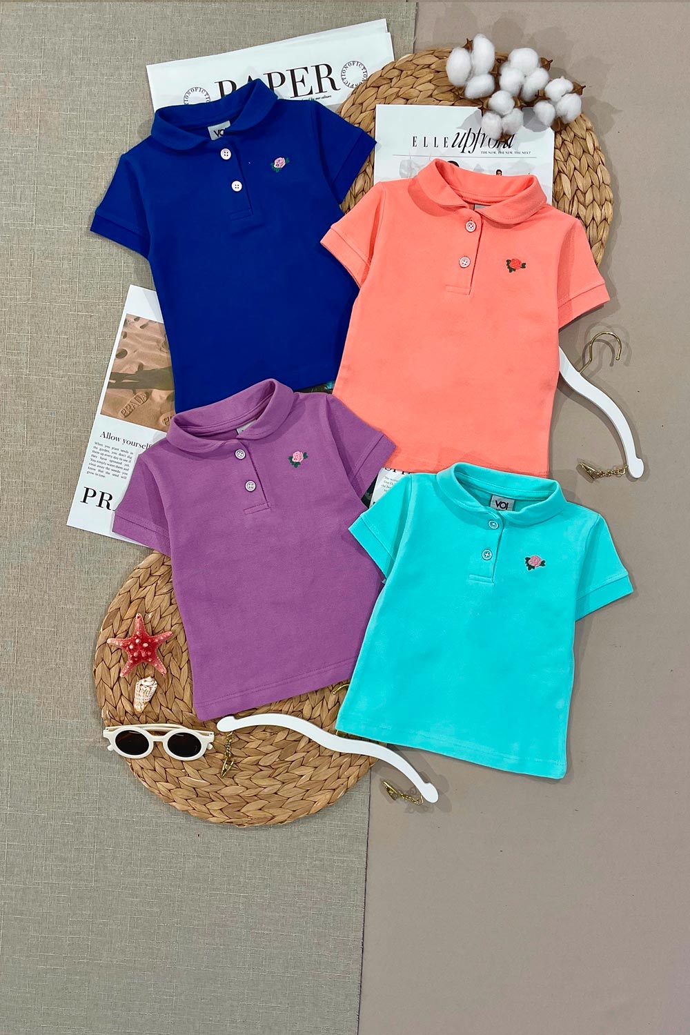 Поло для девочек детская одежда оптом Томико