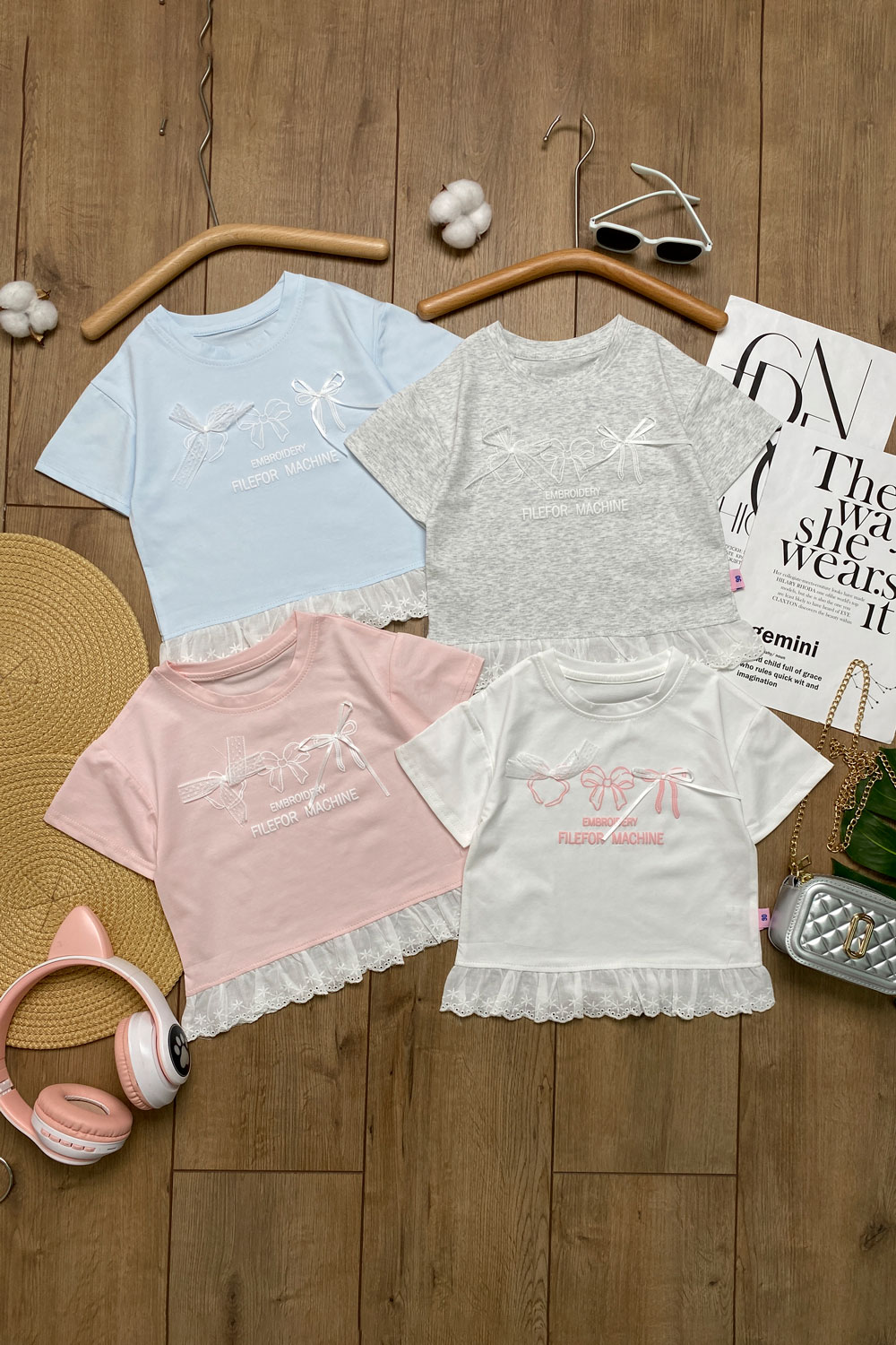 Футболка для девочек 1ОЧ детская одежда оптом Томико